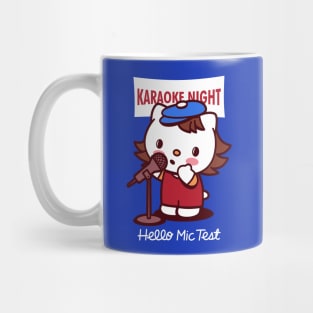 Cute Cat Funny Karaoke Night Singing Cartoon Mug